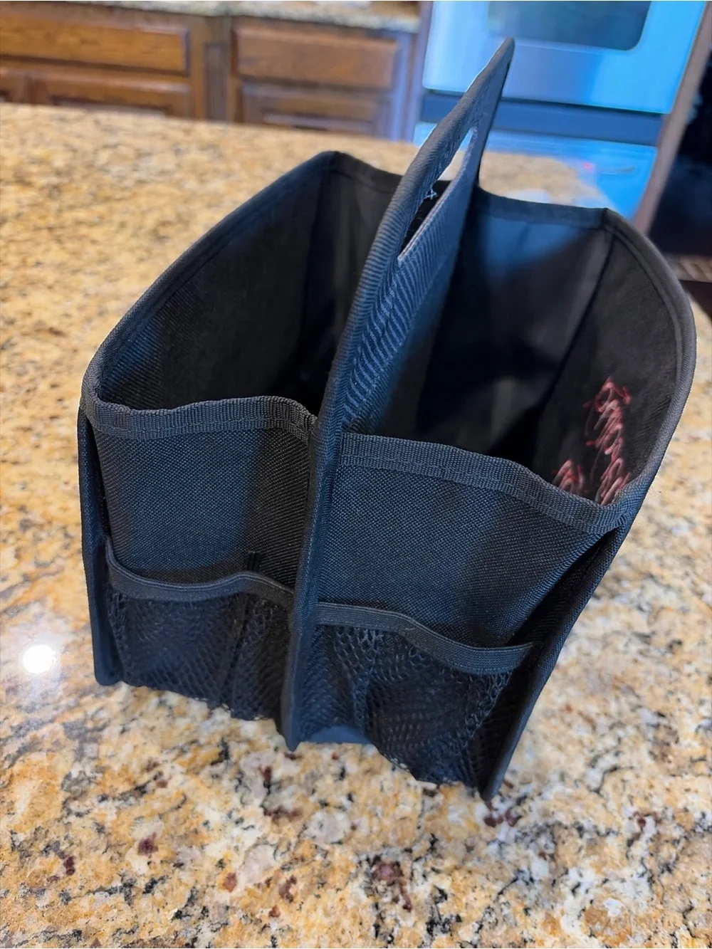 Thirty-one Gifts Charcoal Cross hatch Double Duty Caddy Charging station